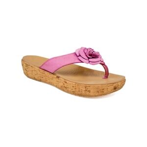 Crocs A-Leigh Sandal Wedge Women's Size 8- Pink, Roses, Coquette